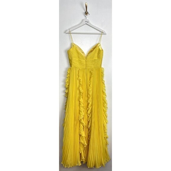 MAC DUGGAL Ruffle Chiffon Gown in Sunshine Size US 6 - Picture 6 of 11